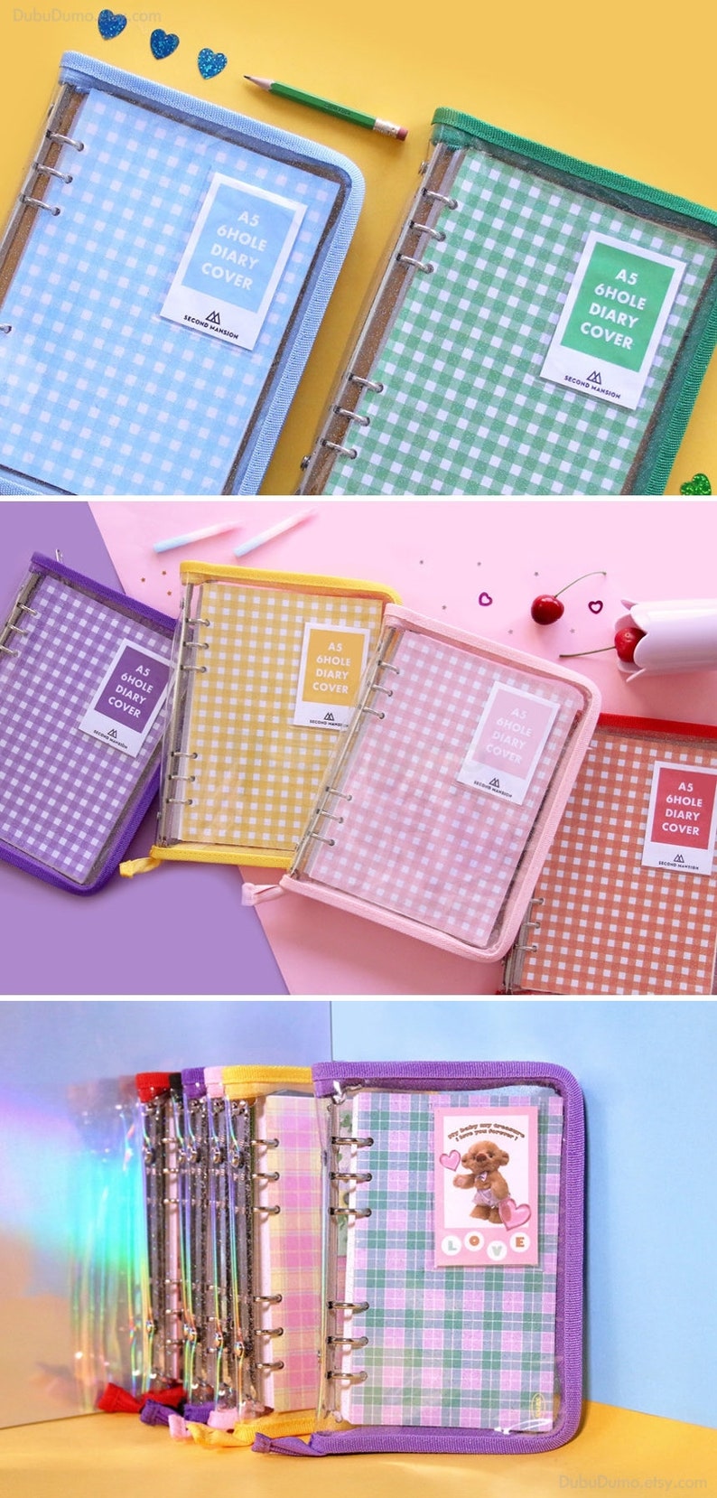 A5 Twinkle Binder 8colors / 6 Ring Binder / A5 Planner Etsy