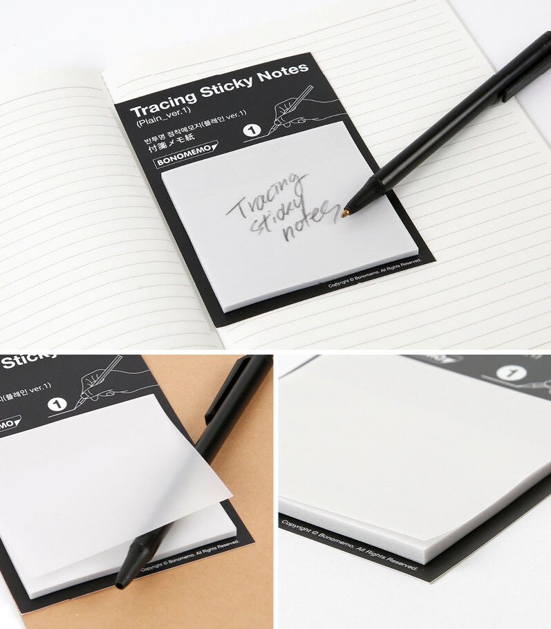 Tracing Paper Sticky Notes Board Type ver. 5 / Notepads / Etsy