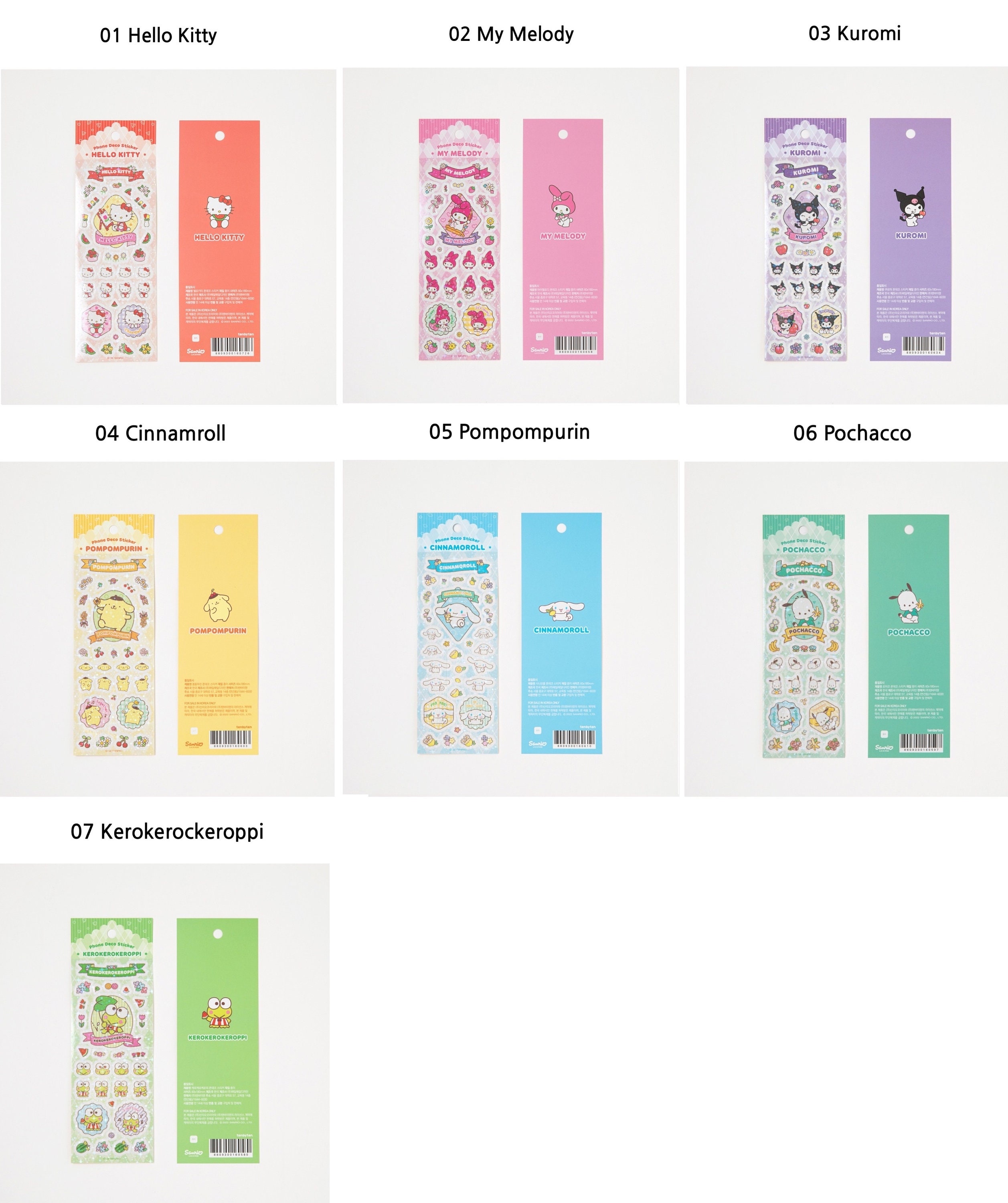Tin Case Sanrio Sticker Pack 6types / Removable Stickers / Laptop, Planner,  Diary, Journal Stickers, Decorative Scrapbooking 