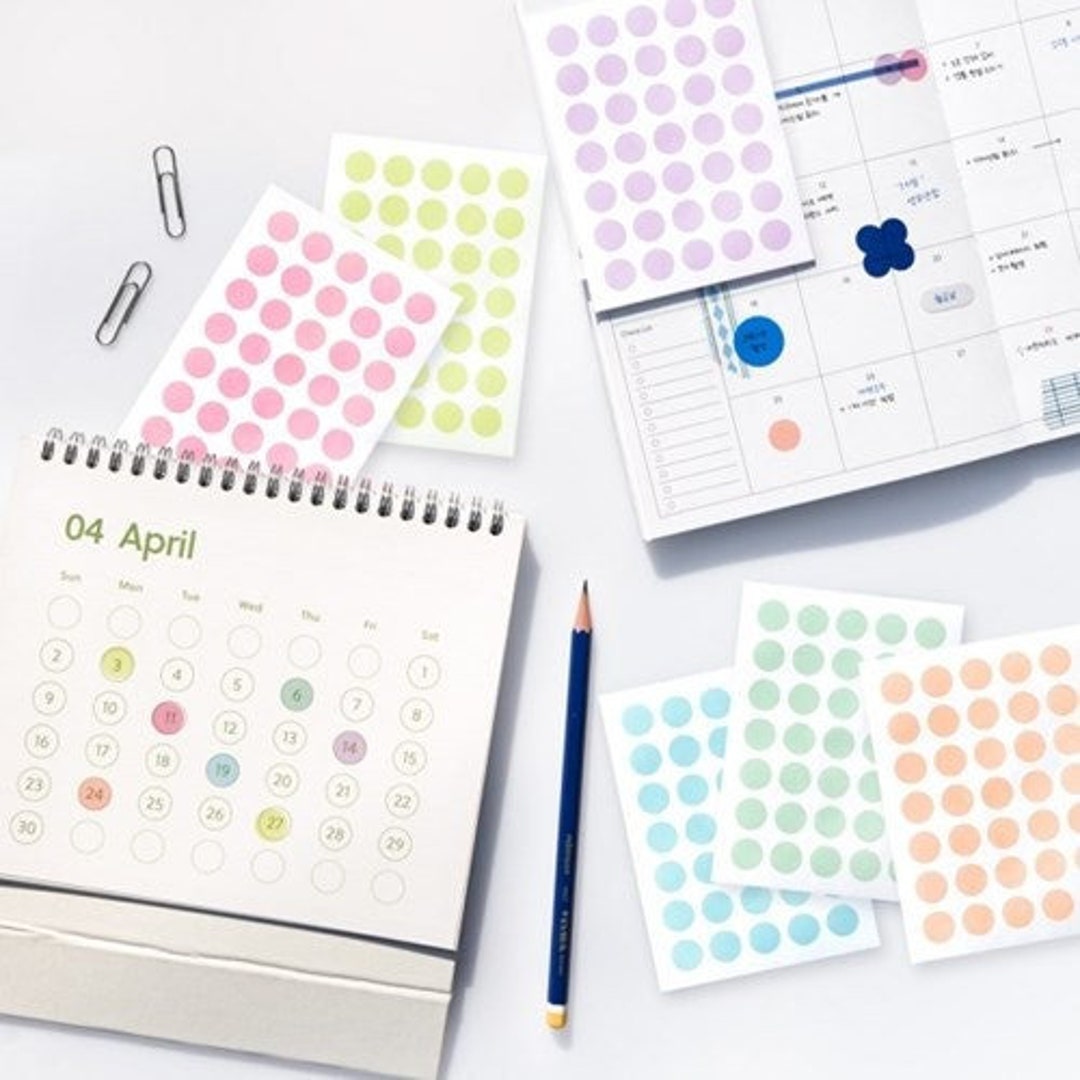 Planner Sticker Pack circle / Clear Planner Stickers / - Etsy