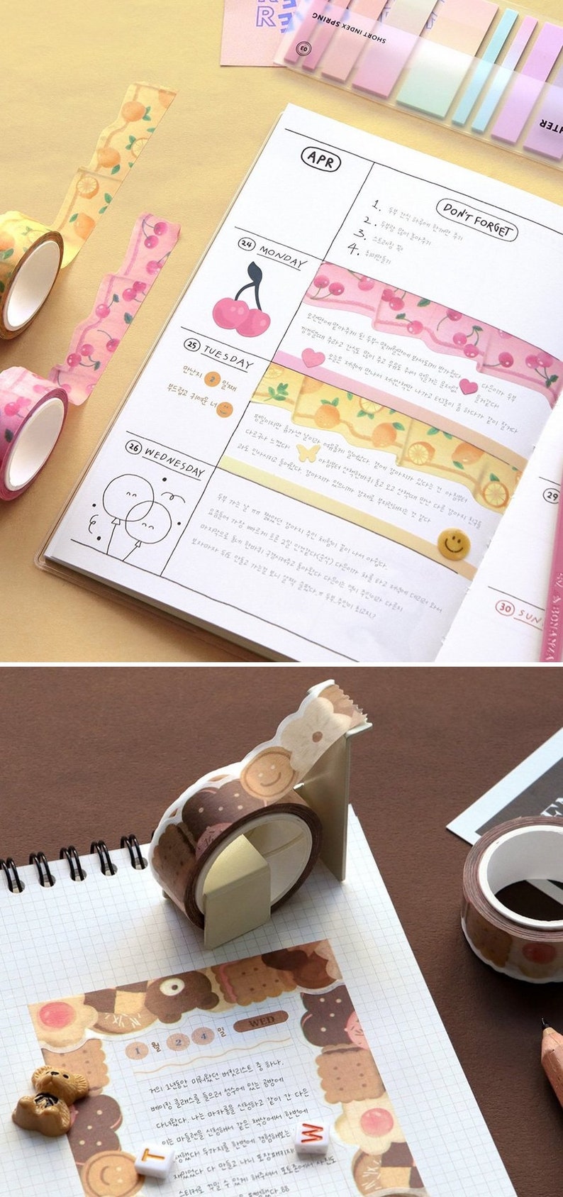 DIY Cut Washi_Sugar 12types / Masking Tape / Scrapbooking / Dekoration / Planner Sticker / Planer Tape / Journal / Schule Sticker Bild 6