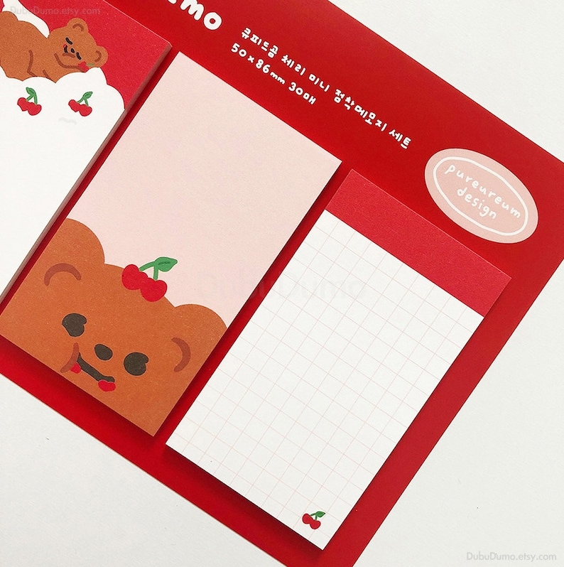 Cupid Bear Sticky Notes Notepad Notepads Memo Pad Bookmark Index sticky note Stationery Scrapbooking School Supplies