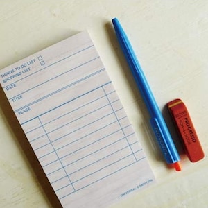 Checklist Notepad [Blue] / To Do List / Shopping List / Notepads / Personalized Notepad / Memo pad / Sticky Note / Stationery / Scrapbooking
