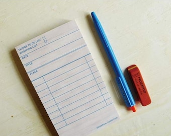Checklist Notepad [Blue] / To Do List / Shopping List / Notepads / Personalized Notepad / Memo pad / Sticky Note / Stationery / Scrapbooking