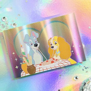 Cartes postales hologramme Disney Bambi/Dumbo/La dame et le clochard/aristochats/101 dalmatiens/mignonne carte postale/carte d'anniversaire/carte de voeux image 3