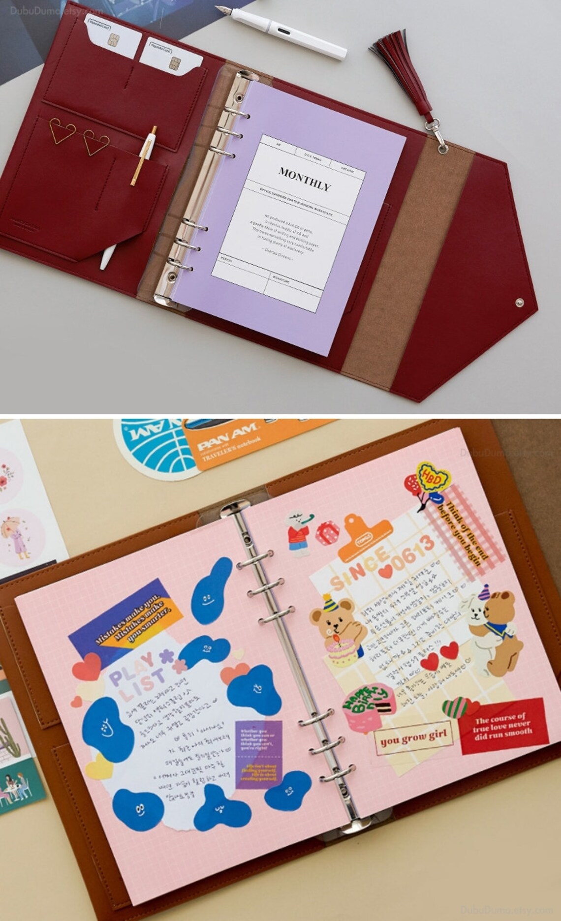 A5 Diary Ring Cover 6colors / A5 Binder Clutch / A5 Planner Etsy