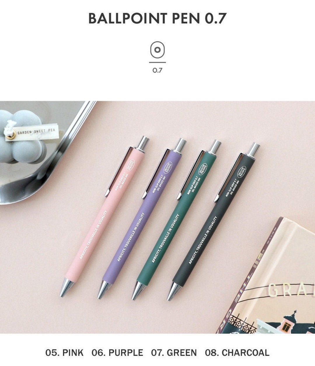 6 PCS Colored Gel Pens, Pastel Quick Dry Ink Pens, 0.5mm Fine Point Smooth  Writing Pens, Aesthetic Pens, Cute Japanese Retractable Journal for Writing