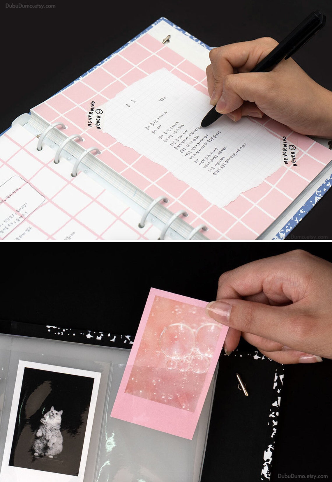 A5 Composition Hardcover Ring Binder / White 6 Ring Binder / Etsy