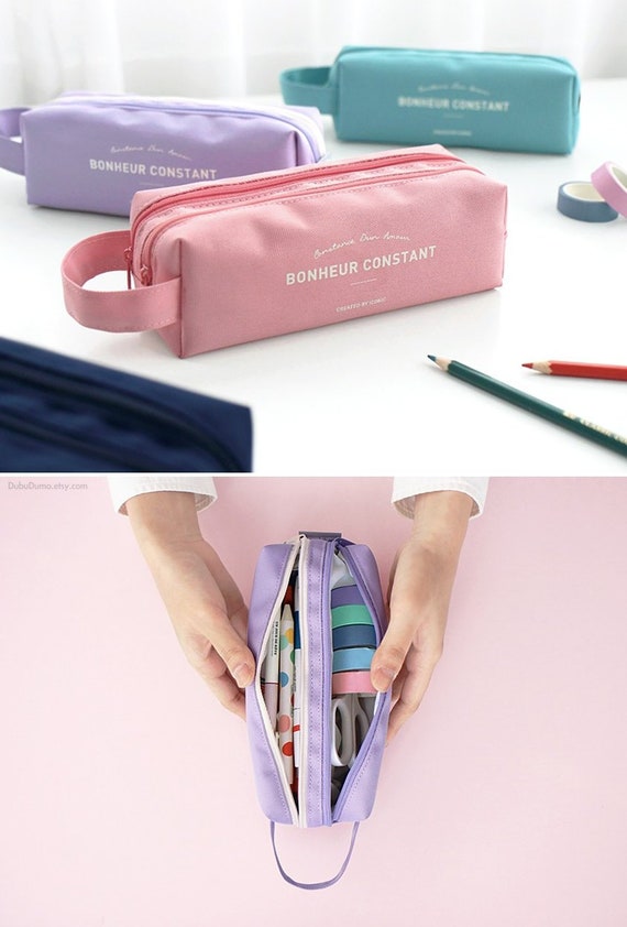 School Pencil Cases Standing Stationery Bag Folding Pencil Case Large Pencil  Case Stationery Pouch Mobile Phone Stand Holder Pencil Pouch Girls Boys S