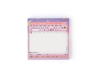 Word Pink Notepad [S] / Pink Notepads / Memo Pad / Stationery / Scrapbooking / Organize / Christmas Gift / Cute Notepad / Kawaii Notepad