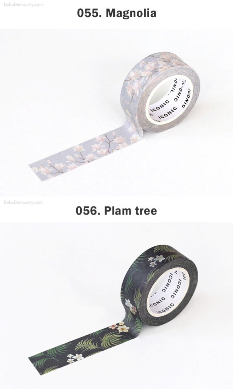 Blumen Washi Tape 6Typen / Masking Tape / Scrapbooking / Dekoration / Planer Aufkleber / Planer Tape / Journal Bastelbedarf DIY Bild 7