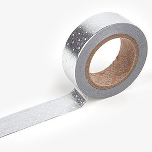 Silver Dot Washi Tape / Masking Tape / Scrapbooking / Decoration / Planner Stickers / Planner Tape / Journal / Craft Supplies / DIY image 1