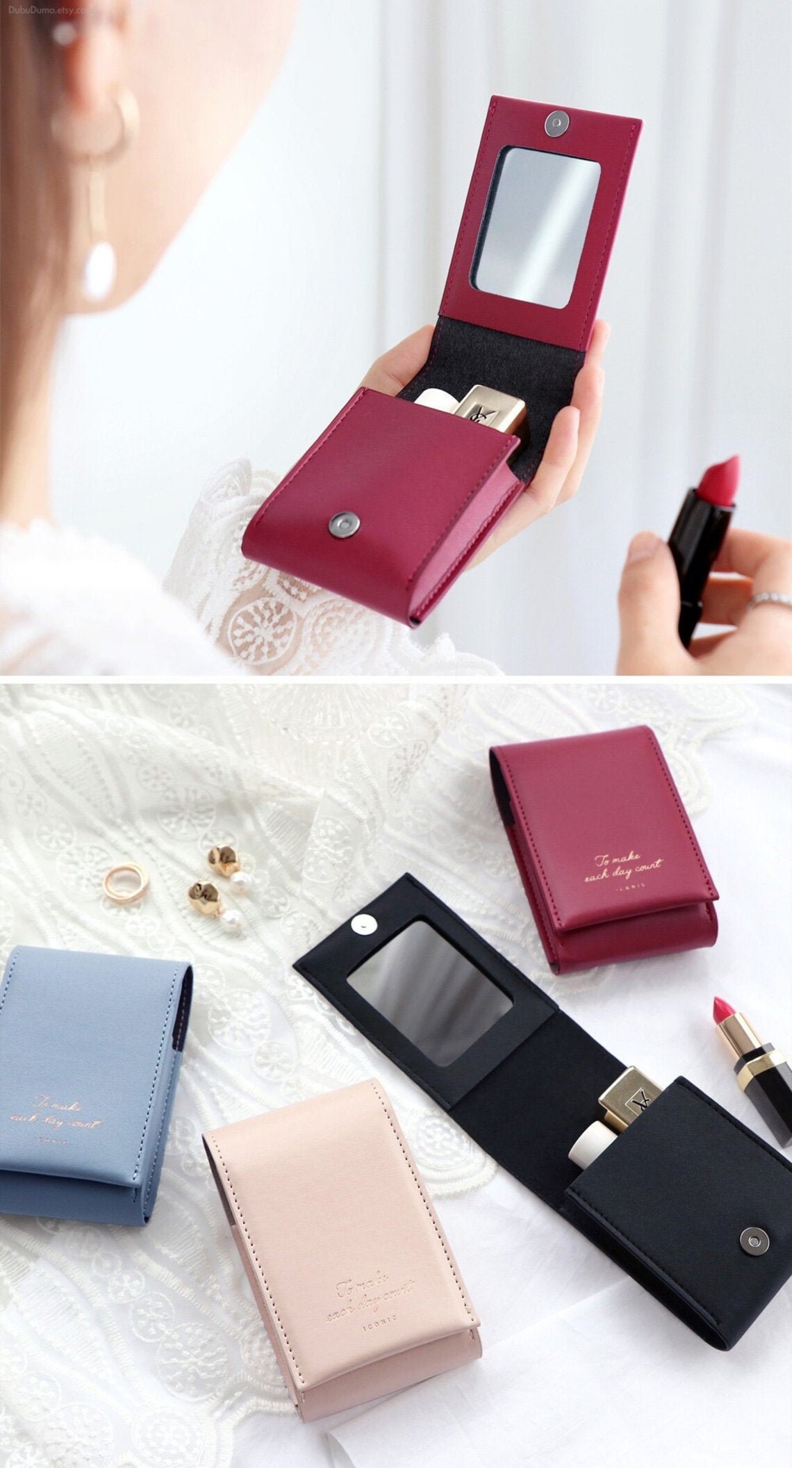 Lipstick Pouch 4Colors / Makeup Pouch / Perfume Pouch / Etsy