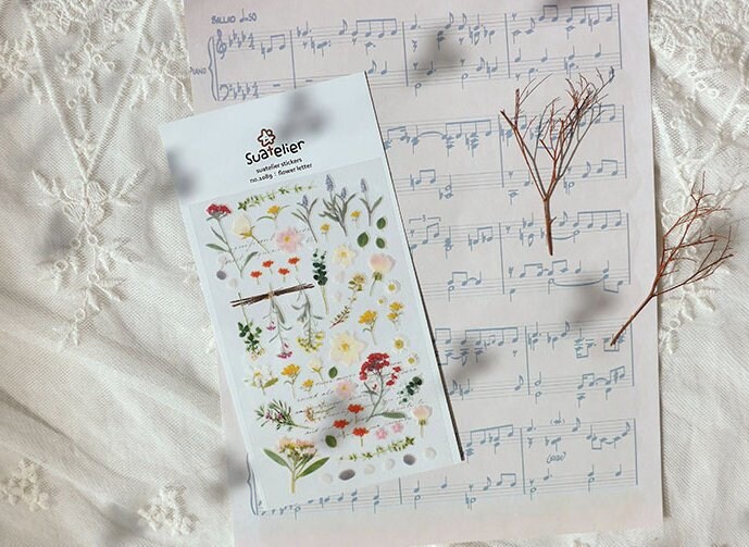 Floral Stickers Pack, Flowers Sticker Sack Series E, Planner Journaling  Stickers, Scrapbooking, Stationery Stickers 