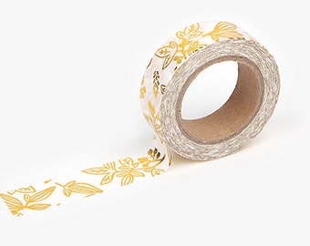 Bamboe: goud Washi Tape / Masking Tape / Scrapbooking / Decoratie / Planner Stickers / Planner Tape / Journal / Craft Supplies / DIY