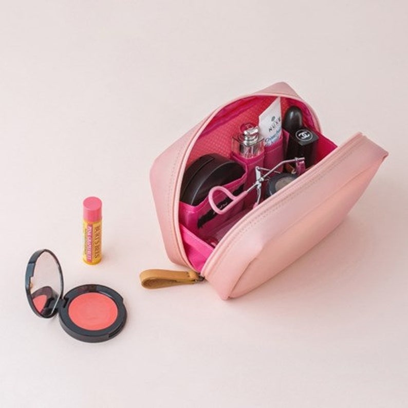 Pink Makeup Pouch / Makeup Bag / Daily Pouch / Cosmetics Pouch - Etsy