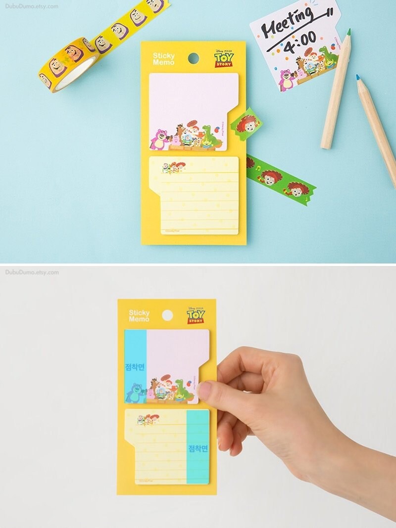 Disney Sticky Notes 4types Alice Winnie The Pooh Toy Etsy