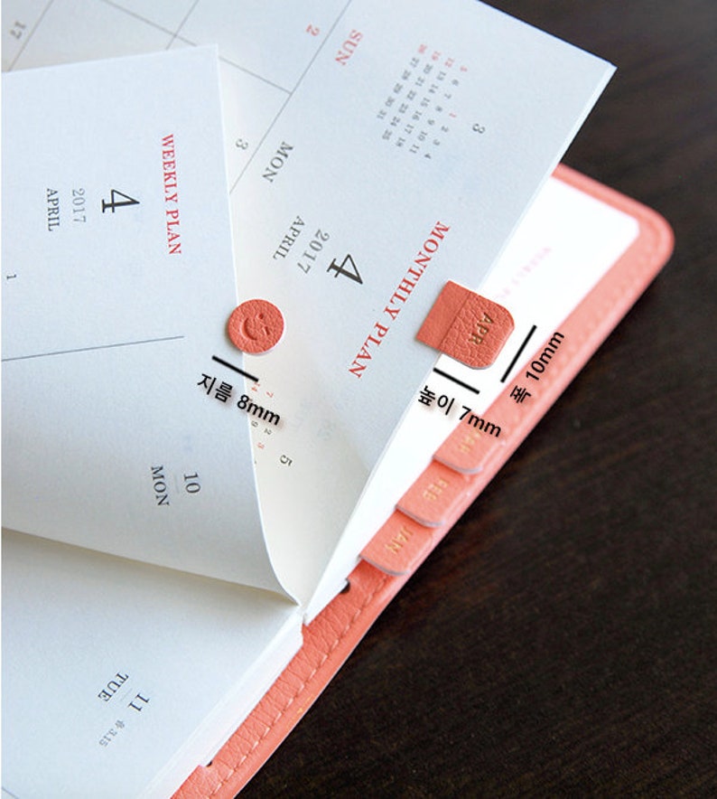 Leather Index Stickers VER.3 6colors / Tabs Stickers / Etsy UK