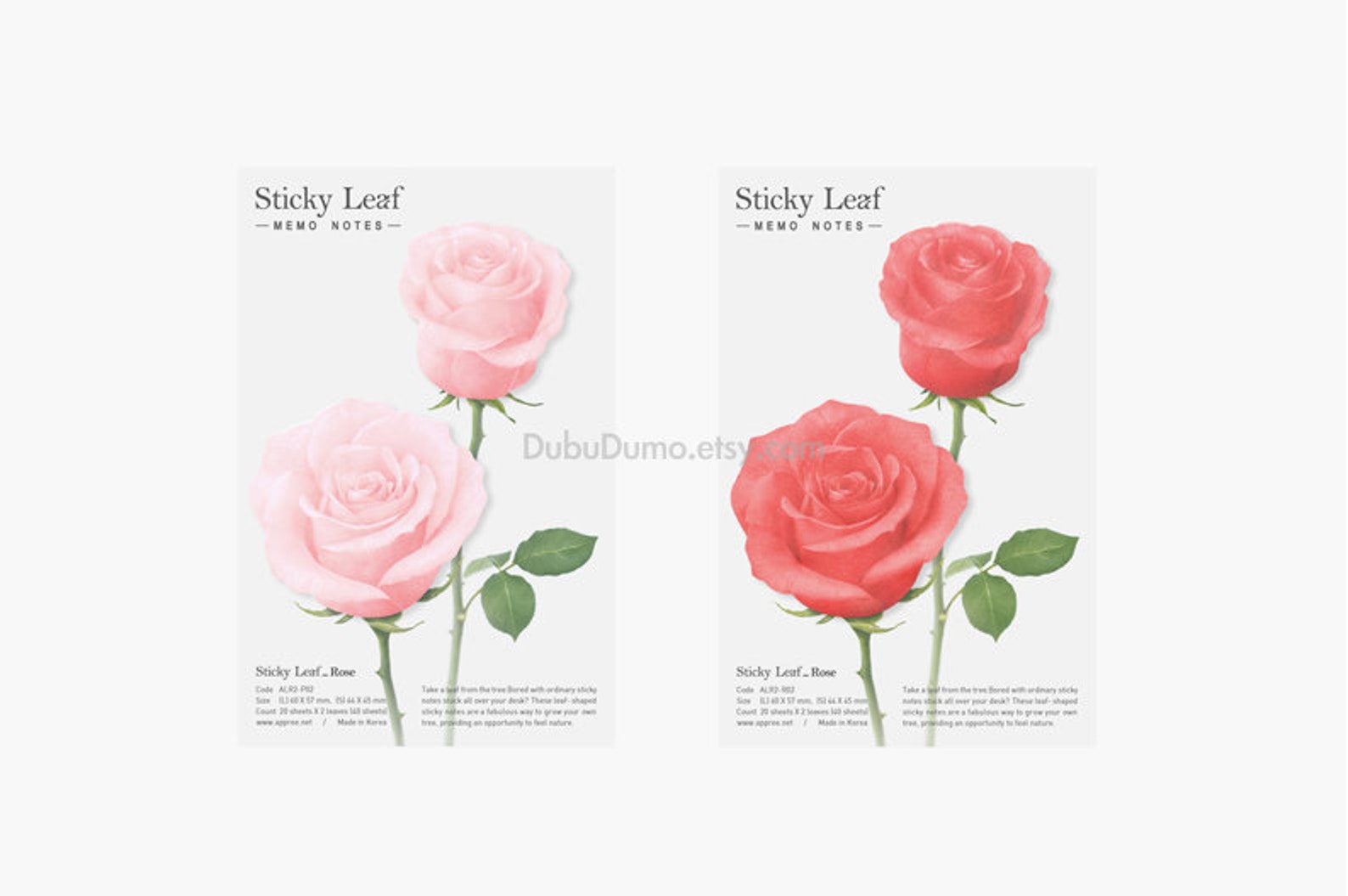 Sticky Note rose / Pink Rose / Red Rose / Notepads / Memo Etsy