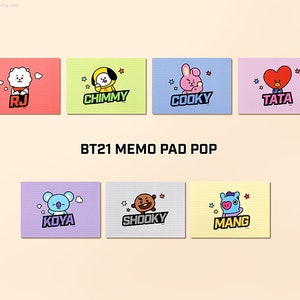 BT21 Memo Pad Pop / BTS Notepads Speech Bubble / K-POP / | Etsy