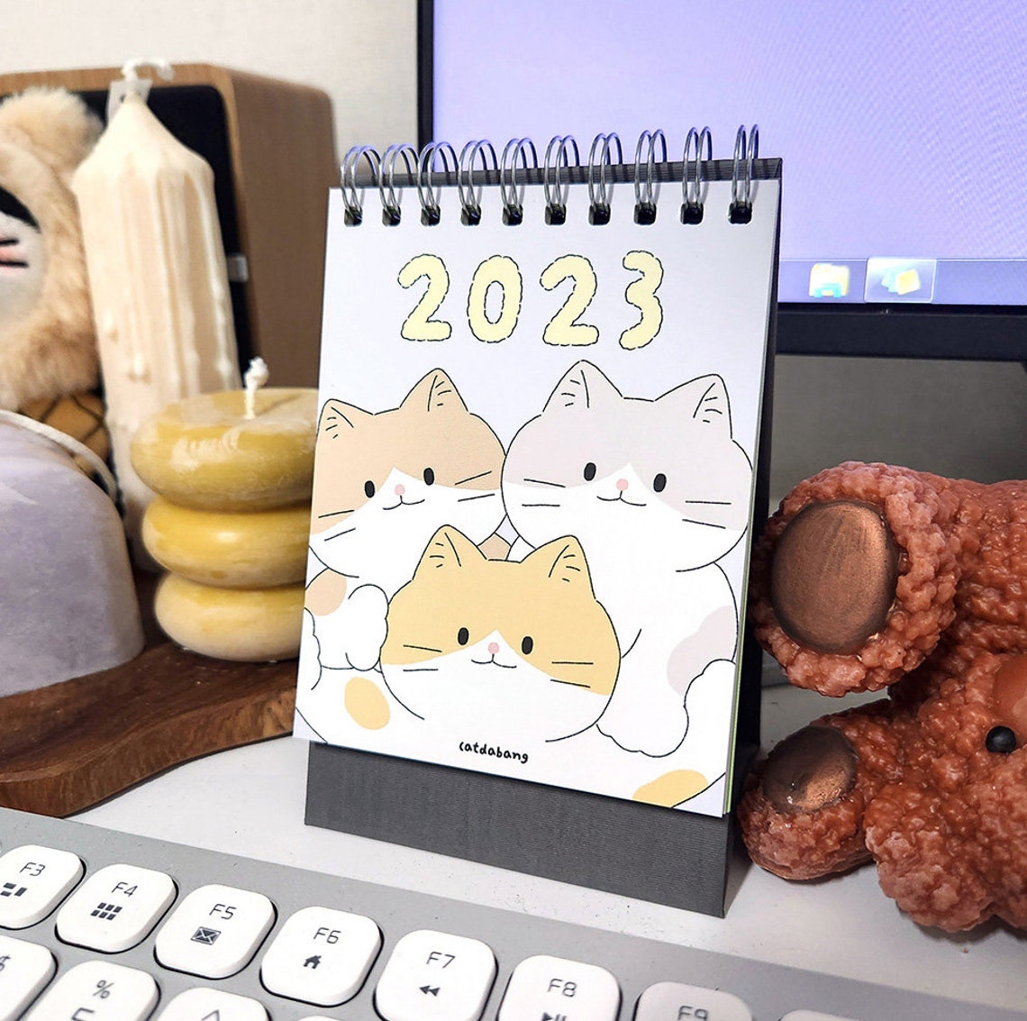 2023 Cat Desk Calendar / 2023 Desk Calendar / Simple Calendar Etsy