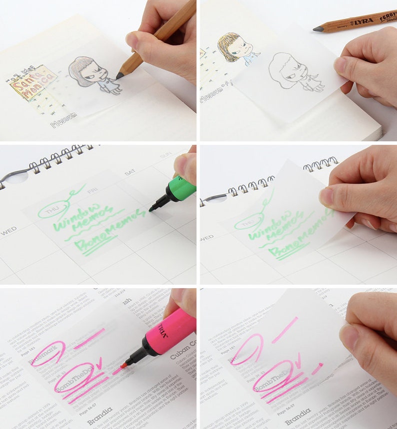 Tracing Paper Sticky Notes Board Type ver. 5 / Notepads / Etsy Canada