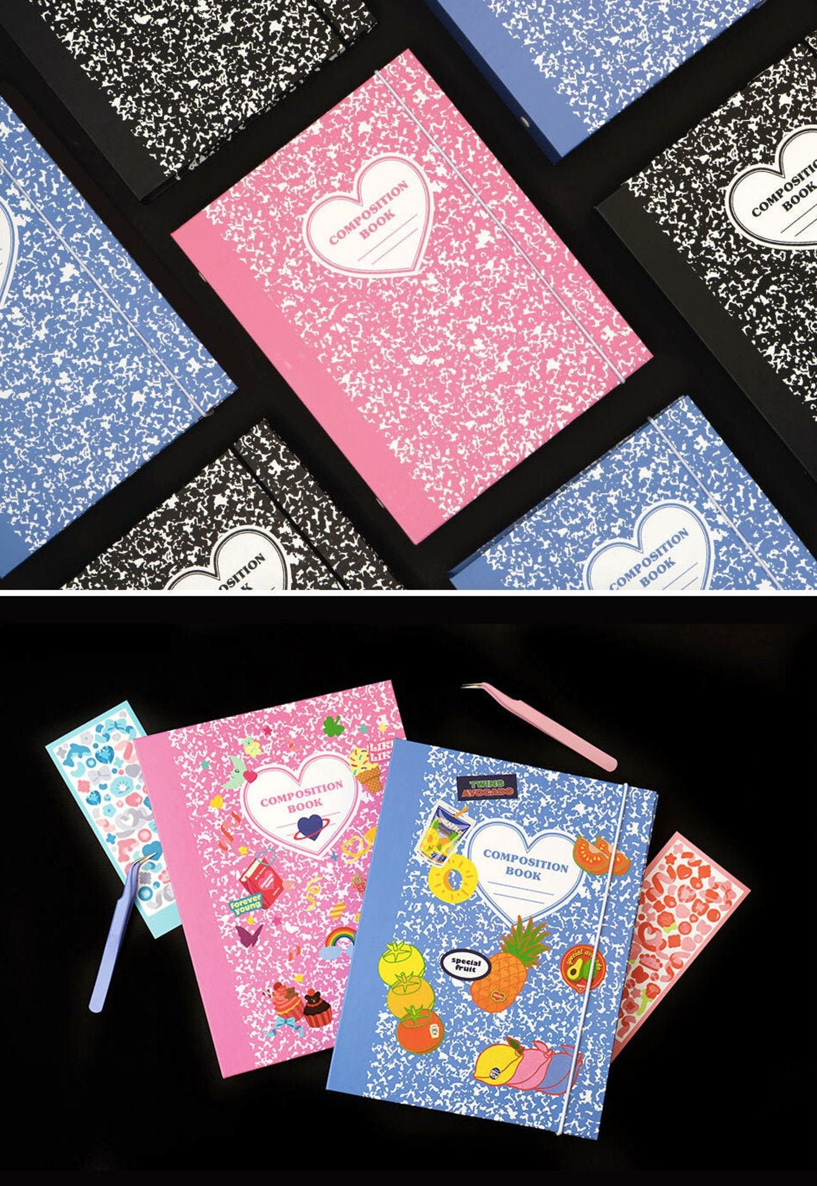 A5 Composition Hardcover Ring Binder / White 6 Ring Binder / Etsy UK