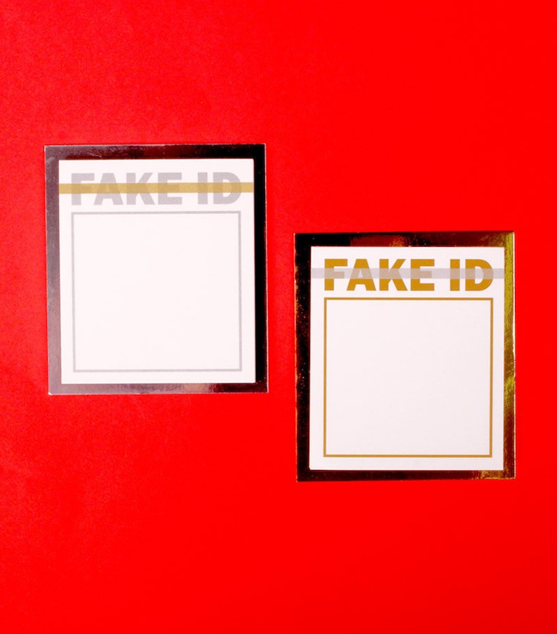 FAKE ID Notepad Unique Memo pad Funny Notepads Personalized Notepad Sticky Notes Stationery Scrapbooking Bullet Journal