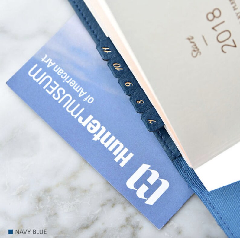 Leather Index Stickers VER.4 6colors / Tabs Stickers / Etsy