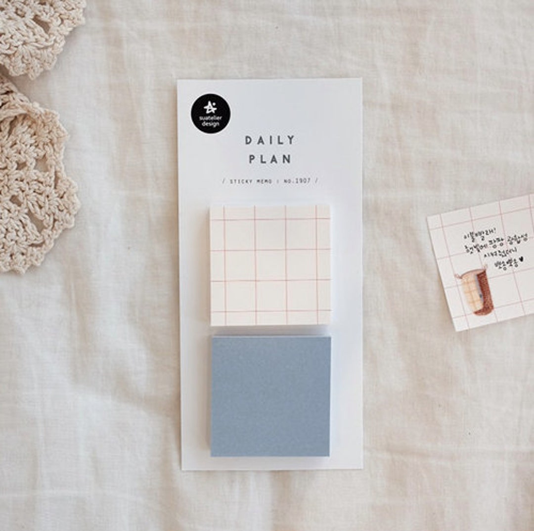 Daily Plan Sticky Notes 1907 / Adhesive Notepad / Notepads / - Etsy