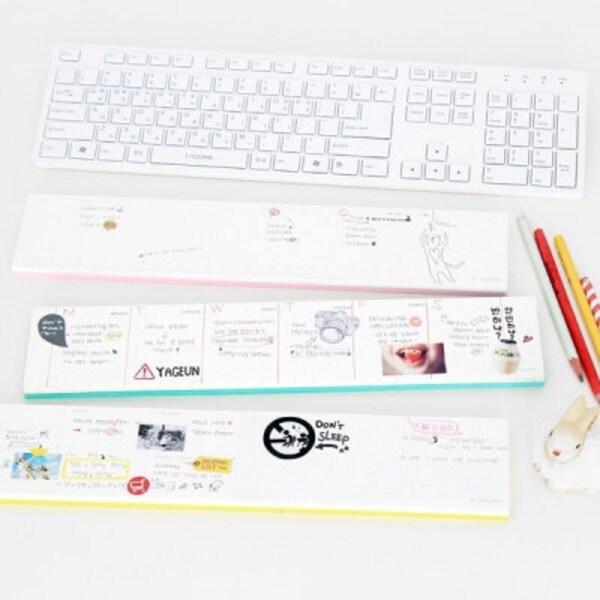 Sticky Note [Weekly Planner S] / Weekly Scheduler / Keyboard Memopad