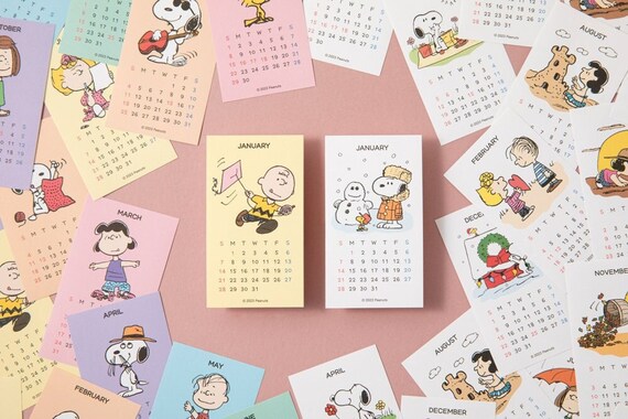 2024 Peanuts Mini Calendar Stickers / Desk Calendar / Simple Calendar / Snoopy  Calendar / 2024 Calendar / Calendar 2024 / Desk Accessories - Etsy