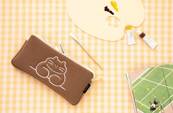 Kitty Cotton Pencil Case 4colors Kitten Pen Case Pencil Pouch