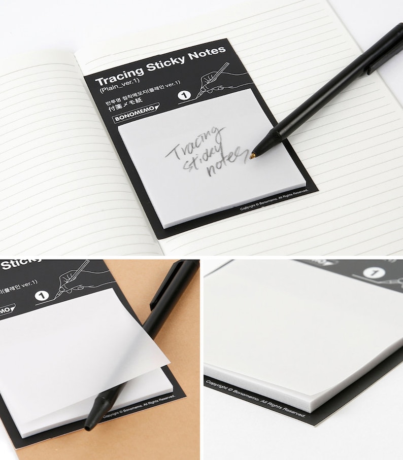 Tracing Paper Sticky Note 5 Types / Notepad / Notepads / Etsy