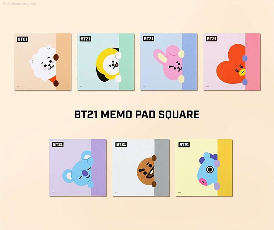 BT21 Memo Pad / BTS Notepads / K-POP / Korean Stationery / | Etsy