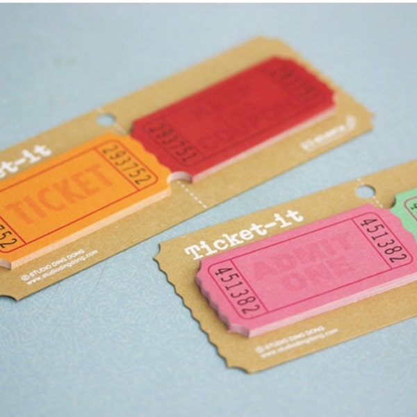 Sticky Note [ Tickets ] / Colorful / Ticket / Notepads / Personalized Notepad / Memo pad / Sticky note / Stationery / Scrapbooking