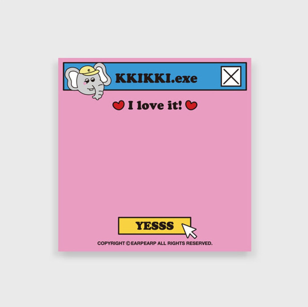 Pink Memo Pad elephant / Colorful Notepads / Scrapbooking / Etsy