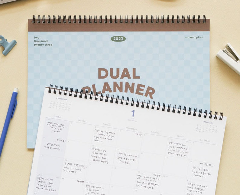 2023 Dual Monthly Planner A4 / 2023 Calendar / Diary / Agenda Etsy