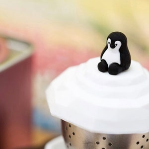 Penguin & Polar Bear Tea Infuser / Tea Cup / Tea Ball / Tea Strainer / Tea Ball Lover / Drink Accessories / Gift for Her, Women, Mom image 4