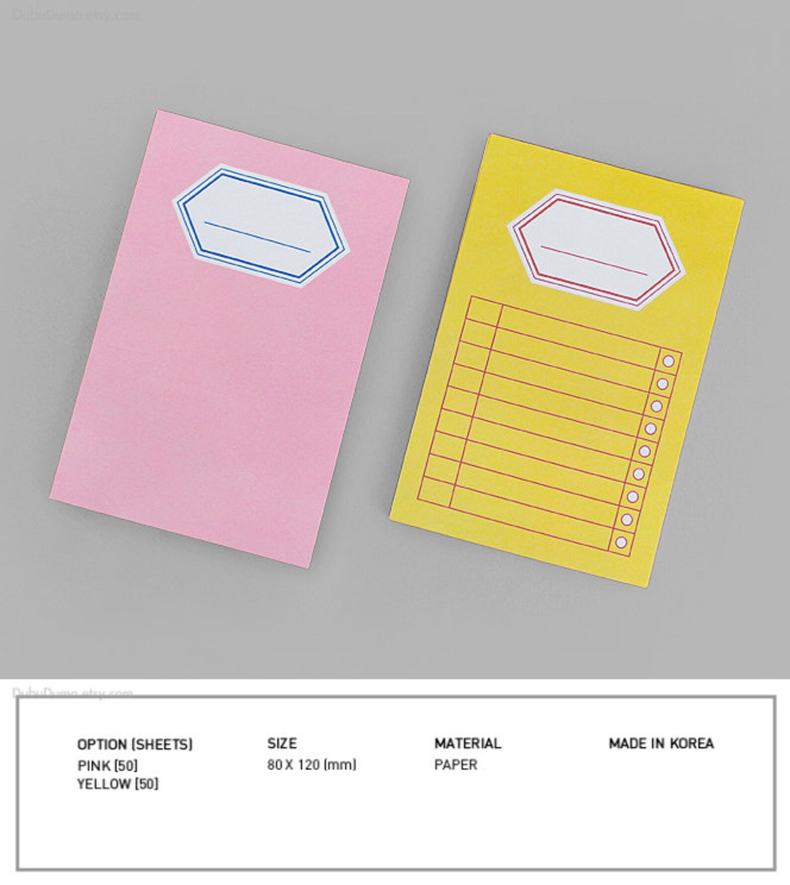 Title Sticky Memo Pad / Checklist Sticky Note / Colorful - Etsy