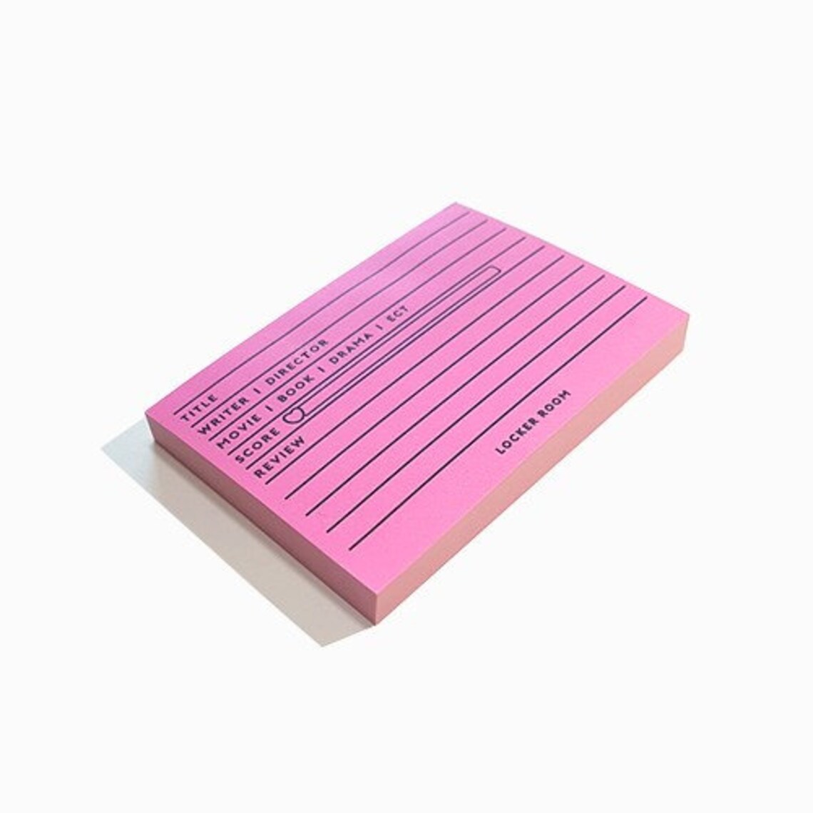 Pink Review Notepad / Memo Pad / Book Movie Voyage Sport Etsy