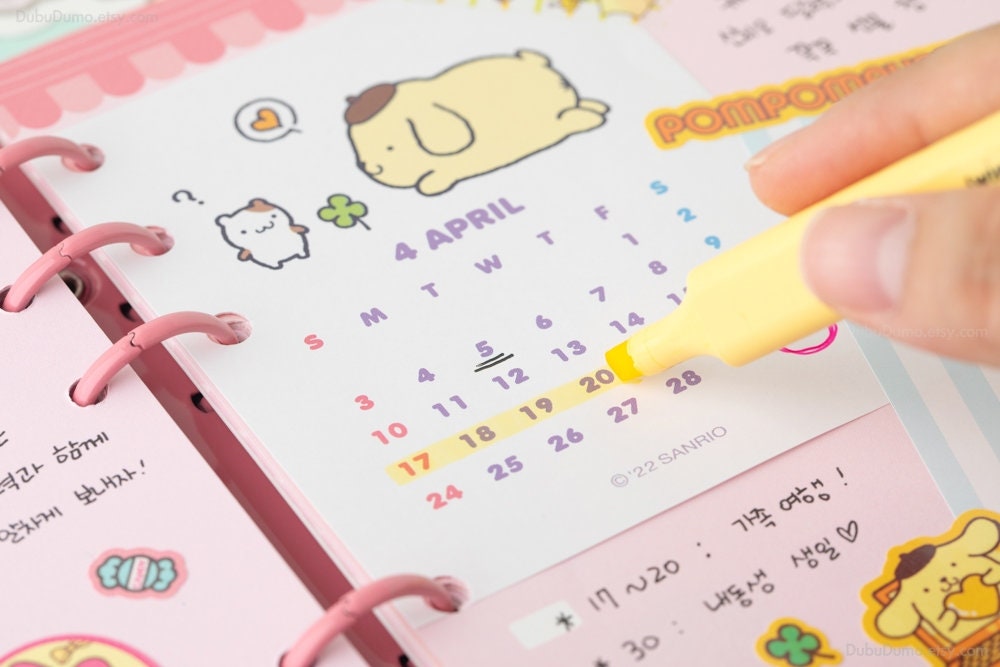 2022 Sanrio Daily Calendar / 2022 Desk Calendar / My Melody / Etsy