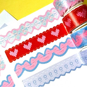 DIY Cut Washi Tape 4types / Masking Tape / Scrapbooking / Dekoration / Planner Sticker / Planer Tape / Journal / Schule Sticker Bild 1