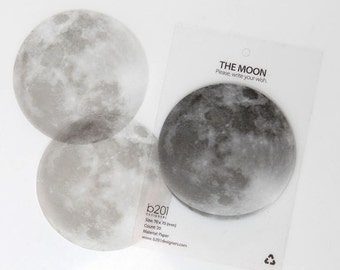 Tracing Sticky Note [The Moon] / Tracking Paper / Notepads / Personalized Notepad / Memo pad / Sticky Note / Stationery / Scrapbooking