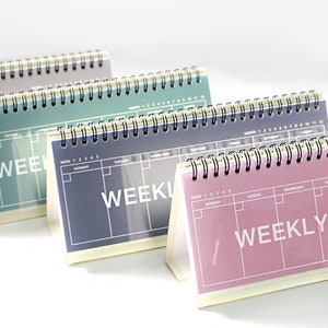 Weekly Planner [4colors] / Desk Planner / Undated Planner / Diary / Agenda / Journal / School Supplies / Study Planner / dubudumo