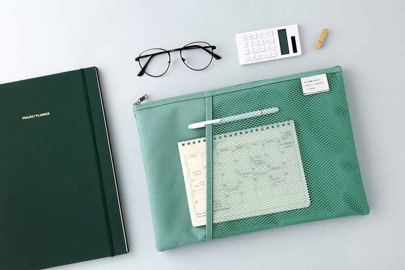 Mesh Pocket File Pouch / A4 Size File Holder / Travel Pouch / Etsy