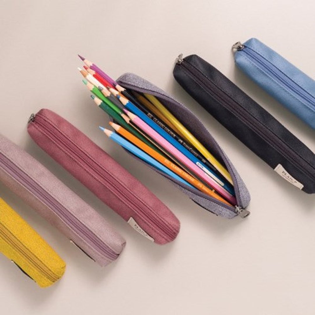 Cotton Pencil Case L 6colors/ Pen Case / Pencil Pouch / Pen Pouch / Zipper  Pouch / Zipper Bag / Makeup Pouch, Bag / School Supplies 