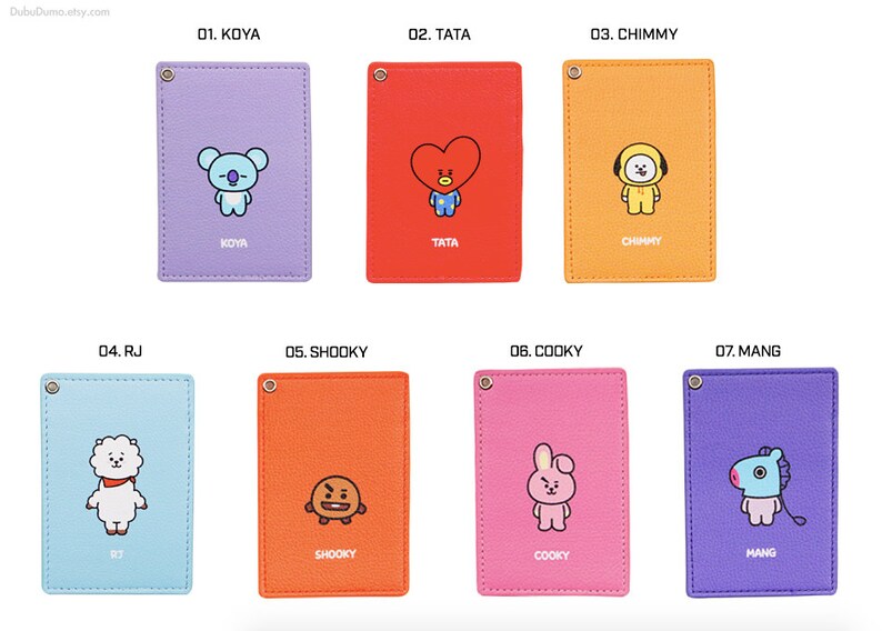 BT21 Card Holder / ID Badge Holder / Transportation Card / Etsy