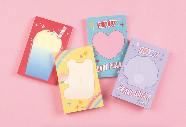 Colorful Notepad 4types Memo Pad Notepads Sticky Note Stationery Sbooking Planner Accessories School Supplies Office