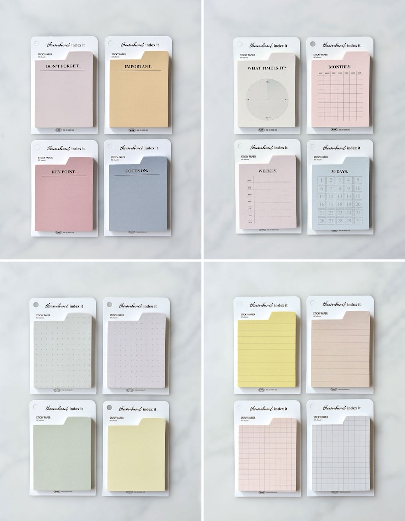 Index Sticky Notes 20types / Bookmark Sticky Note / Notepads, Notepad, Memo Pad / Korean Stationery / Scrapbooking School Supplies 画像 9